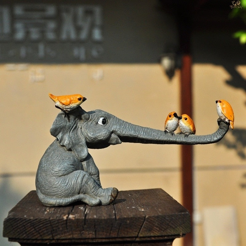 Elephant Cute Figurines Ornaments