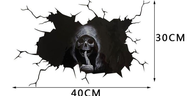 Silent Shhh Skull Reaper Car Sticker Window Home Decoration