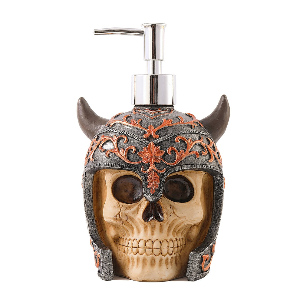 Flower Skull Soap Dispenser Bottle Lotion Shampoo Container