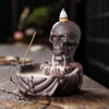 Backflow Incense Burner Skull Decor Incense Stick Holder