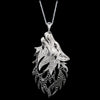Wolf Head Silver Plate Pendant Necklace