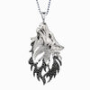 Wolf Head Silver Plate Pendant Necklace